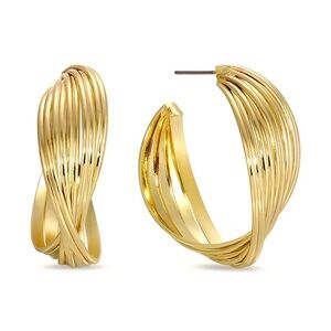 Elegant Gold Vintage Hoop Earrings